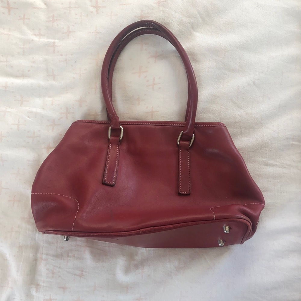 Vintage red coach shoulder bag